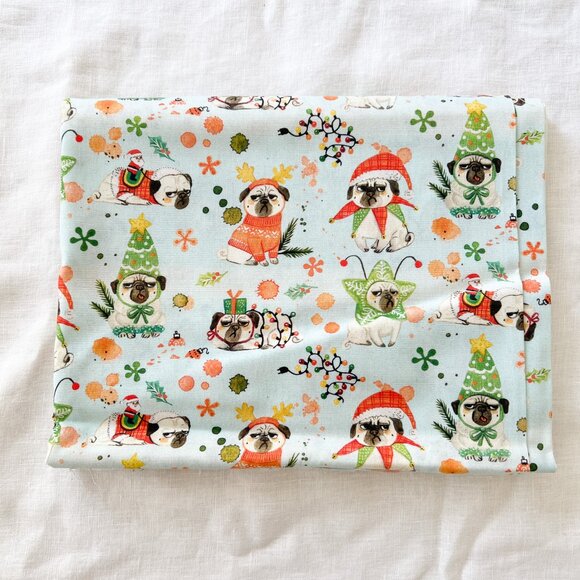 Pugs Holiday - Pugs - Fabric - Picture 1 of 5